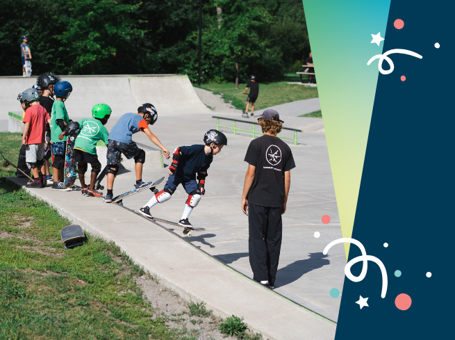 Learn the basics of skateboarding with us!