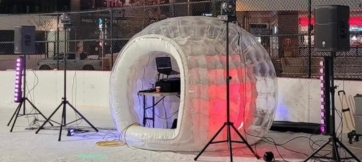 Patinage avec DJ dans une bulle