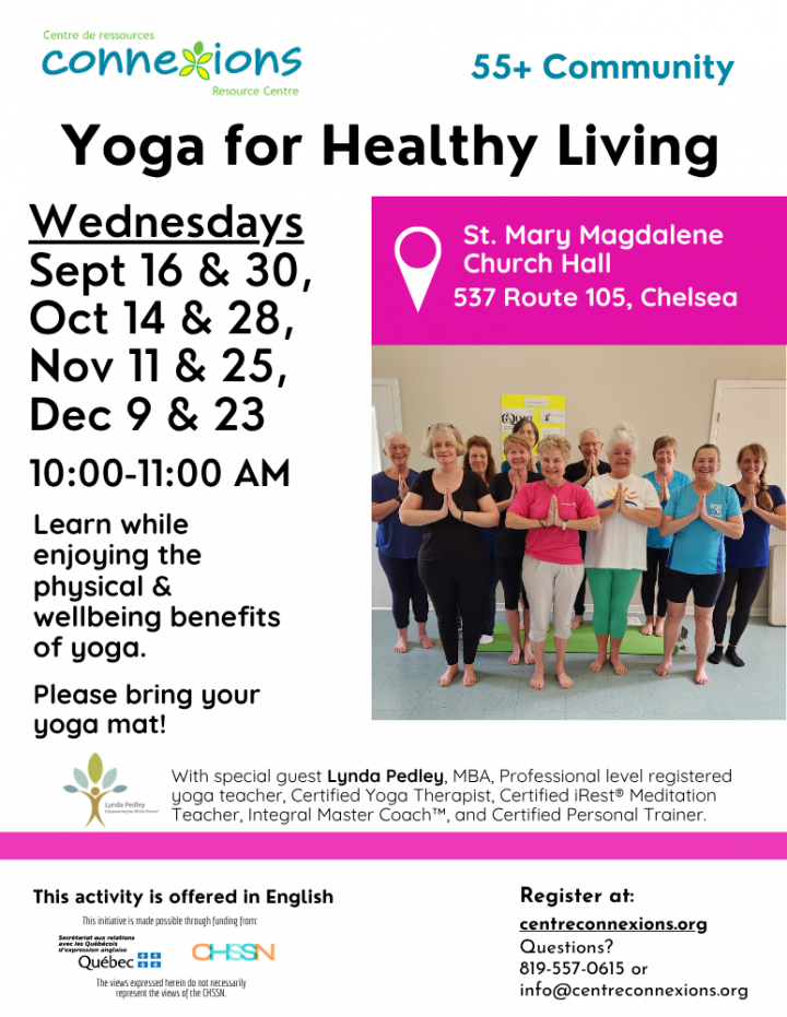 Cours de yoga pour 55 +