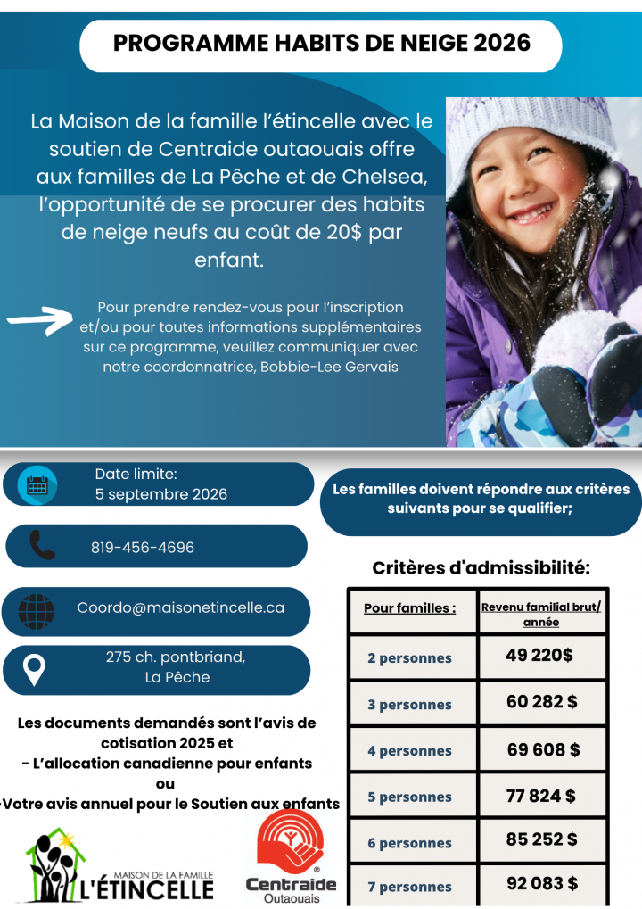 Inscription programme habits de neige