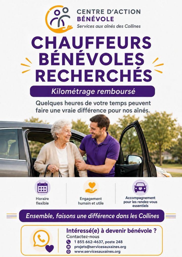 Chauffeurs bénévoles reecherchés